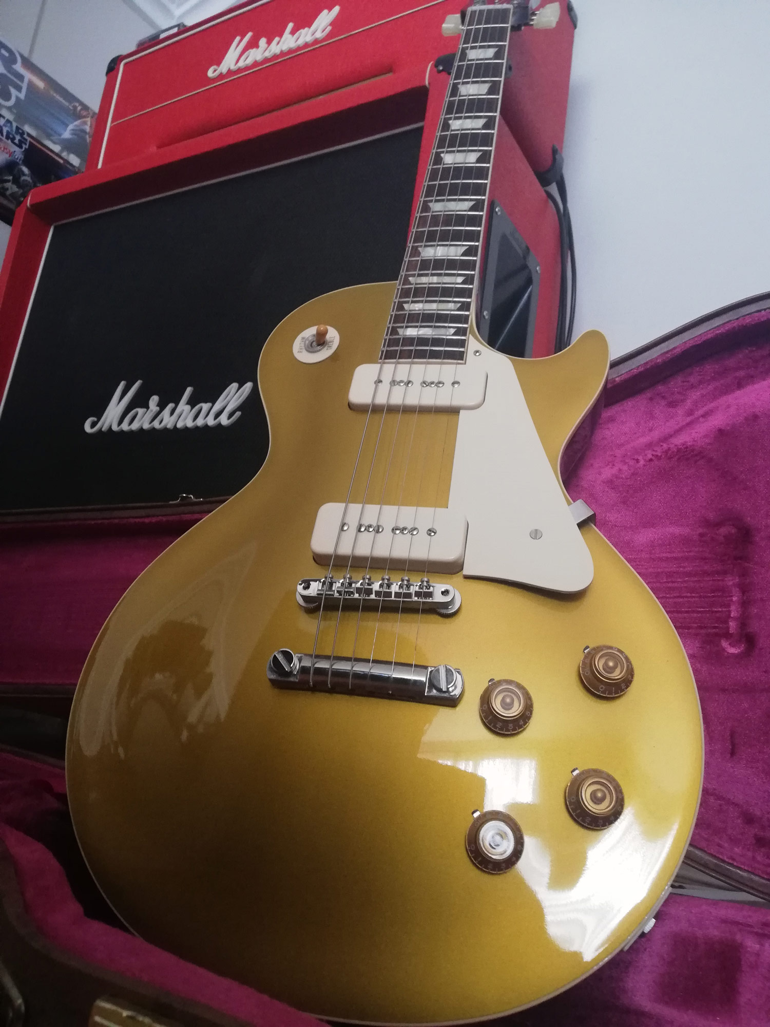   Gibson les Paul 1956 goldtop reissue darkback   