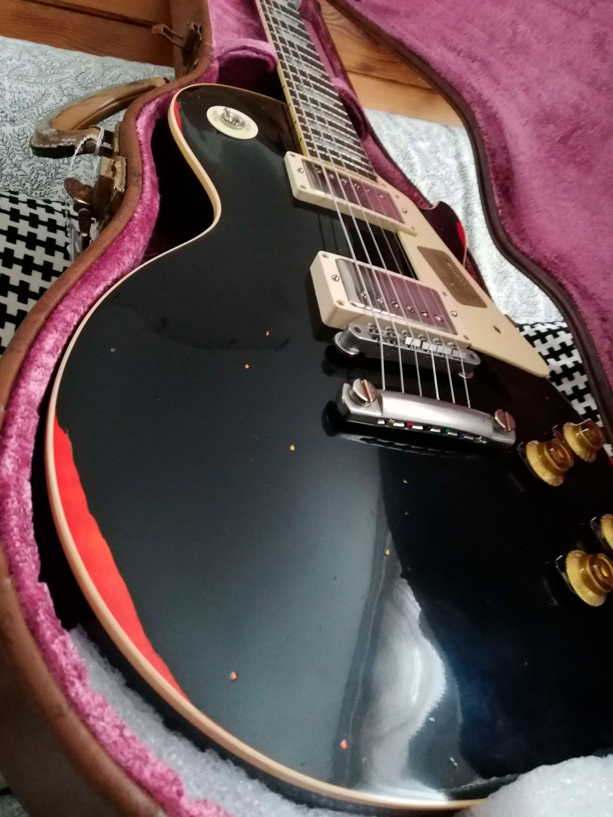  Gibson les Paul historic 58 reissue black over Sunburst 